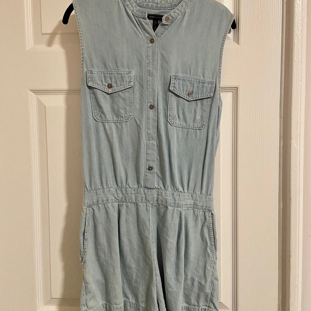 bcbg maxzaria | chambray romper